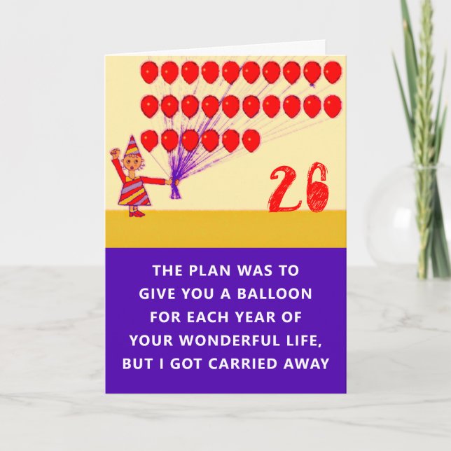 Tarjeta 26.º saludo de cumpleaños (Anverso)