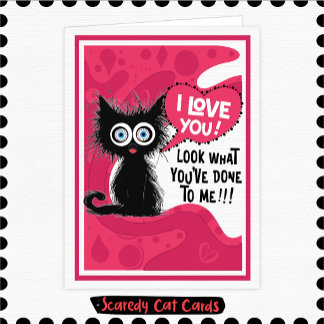 Tarjeta 26-070 Gato Miedoso "Te Amo"
