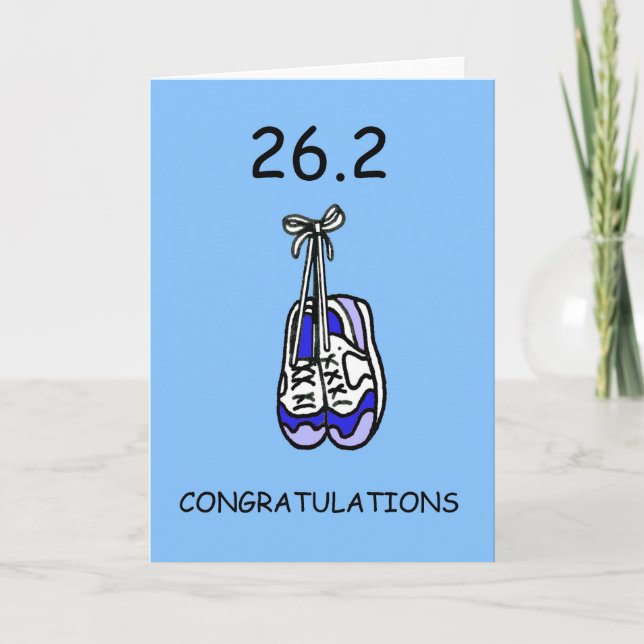 Tarjeta 26.2 Felicitaciones a Marathon por Él (Anverso)