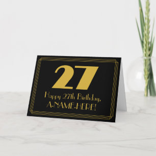 Tarjeta 27 Aniversario del nacimiento: Aspecto inspirado p