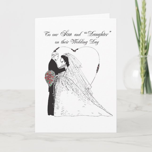 Tarjeta 2849 Hijo e "Hija" el día de la boda (Anverso)