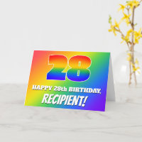 28th Birthday: Multicolored Rainbow Pattern # 28