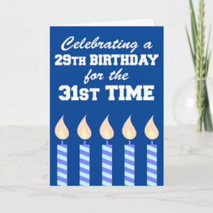 Tarjeta 29.º cumpleaños 31ª vez 60