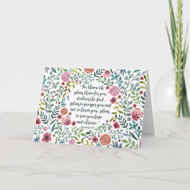 Tarjeta 29:11 de Jeremiah (Anverso)