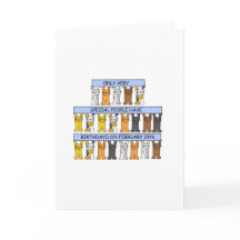 29 de febrero Gatos Personalizados de cumpleaños