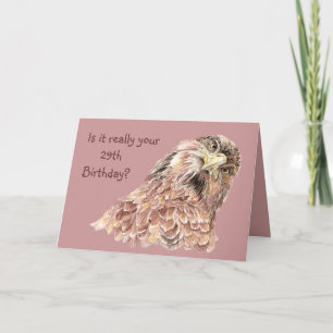 Tarjeta 29no Pájaro curioso lindo divertido o que insulta