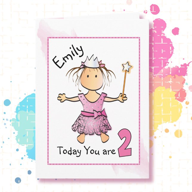 Tarjeta 2.ª Personalizado de la princesa rosa dulce de cum (Subido por el creador)