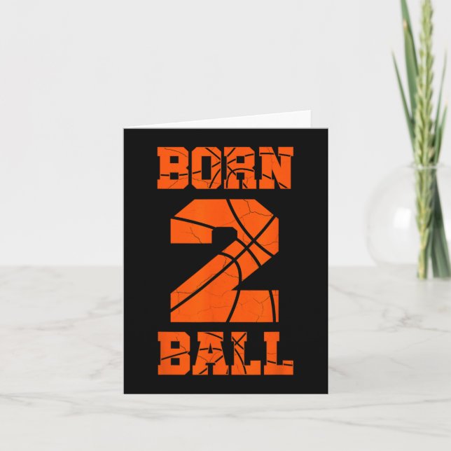 Tarjeta 2.º cumpleaños de Jersey Tee de Básquetbol de dos  (Anverso)