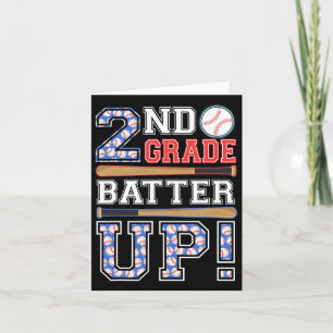 Tarjeta 2.º Grado De Batería De Béisbol De Nuevo A