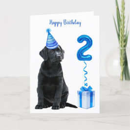Tarjeta 2.º tema de la cachorro de cumpleaños - Cute Perro