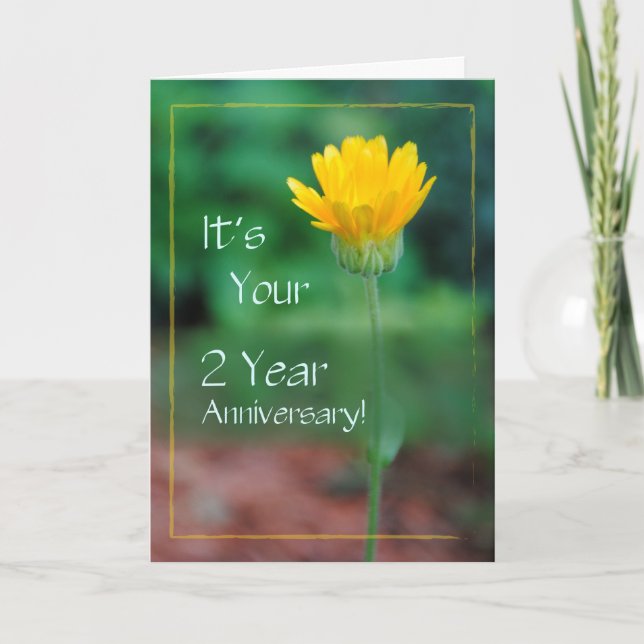 Tarjeta 2 años de aniversario, recuperación de adicciones (Anverso)