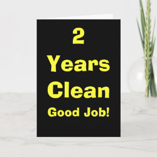 Tarjeta ¡2 años limpian buen trabajo!