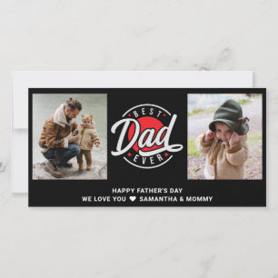 Tarjeta 2 Colaje de Fotos Mejor Papá del Mundo Agrega cual