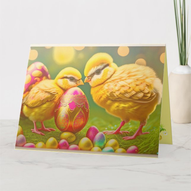Tarjeta 2 Colección De Gallinas Y Huevos De Pascua (Anverso)