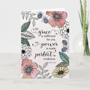Tarjeta 2 Cor 12:9 - Mi Gracia es Suficiente