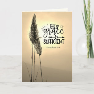 Tarjeta 2 Corintios 12:9 Su gracia es suficiente