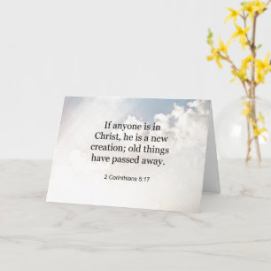 Tarjeta 2 Corintios 5:17, versículo de la Biblia,