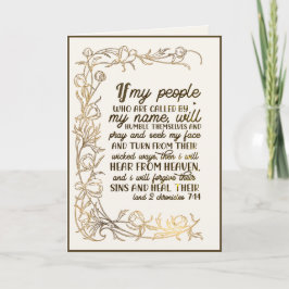 Tarjeta 2 Crónicas 7:14 Si Mi Pueblo Reza