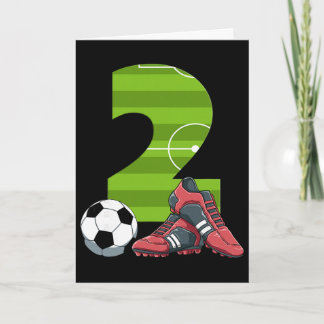 Tarjeta 2 Cumpleaños Fútbol Primer Cumpleaños Fútbol Niños