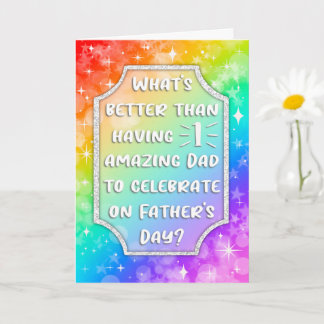 Tarjeta 2 Dads Queer Feliz Día del Padre