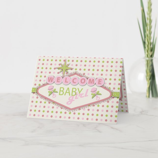 Tarjeta 2 de la invitación de Vegas Baby Shower (Anverso)