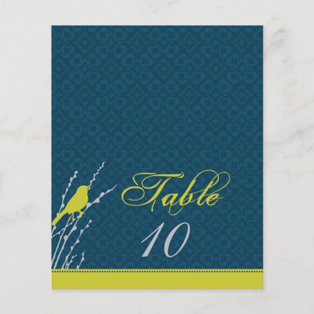 Tarjeta 2 de mesa de elegancia de otoño (Anverso)