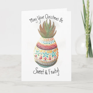 Tarjeta 2 de piña para navidades