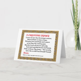 Tarjeta #2 del rezo del navidad (Donald Trump)