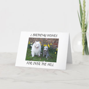 TARJETA 2 DESEOS DE CUMPLEAÑOS DIVERTIDOS POR LA COLINA