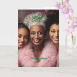 Tarjeta 2-Foto Floral Tulipán Día de la Madre