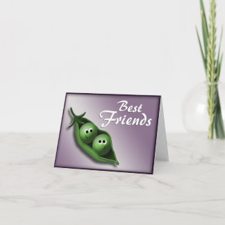 Tarjeta 2 guisantes en los mejores amigos Notecards de un