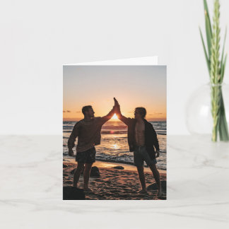Tarjeta 2 hombres en la playa - diseño por petición