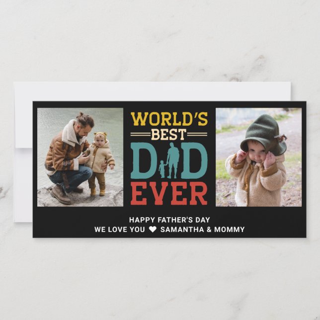 Tarjeta 2 Mejor Papá Que Nunca Añade Un Saludo (Anverso)