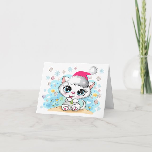 Tarjeta 2 Navidades de Cutie Kitty Meowy (Anverso)