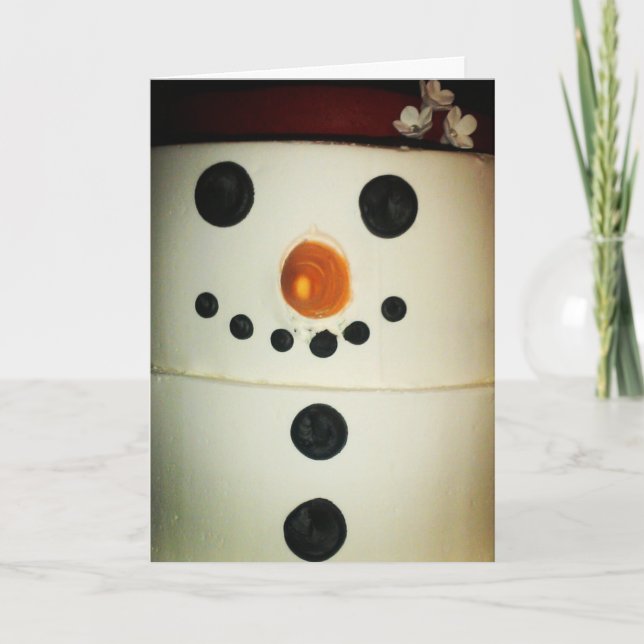 Tarjeta #2 para Navidades de "pastel de nieve" (Anverso)
