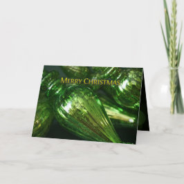 Tarjeta 2 para Navidades de vidrio verde de mercur