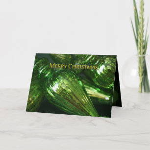 Tarjeta 2 para Navidades de vidrio verde de mercur