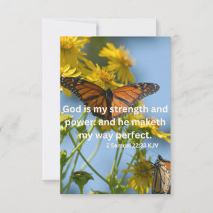 Tarjeta 2 Samuel 22:33 KJV Biblia Scripture Fic Greeting