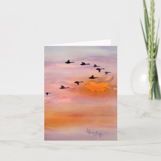 Tarjeta 2 Samuel 23:4, Fall Sunset, Note Card (Anverso)
