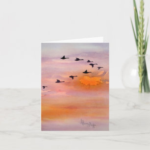 Tarjeta 2 Samuel 23:4, Fall Sunset, Note Card