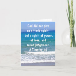 Tarjeta 2 Timothy 1:7 cristianos no son un versículo de la