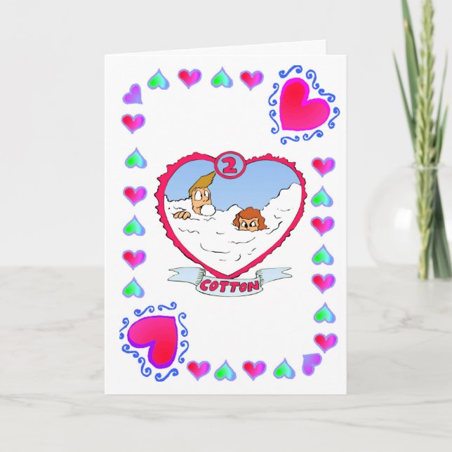 Tarjeta 2do Aniversario Algodón (Anverso)