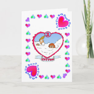 Tarjeta 2do Aniversario  Algodón