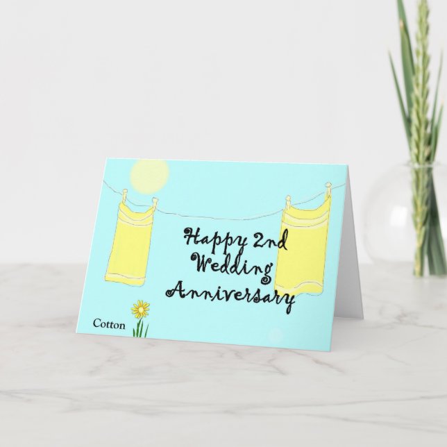 Tarjeta 2do Aniversario de boda (Anverso)