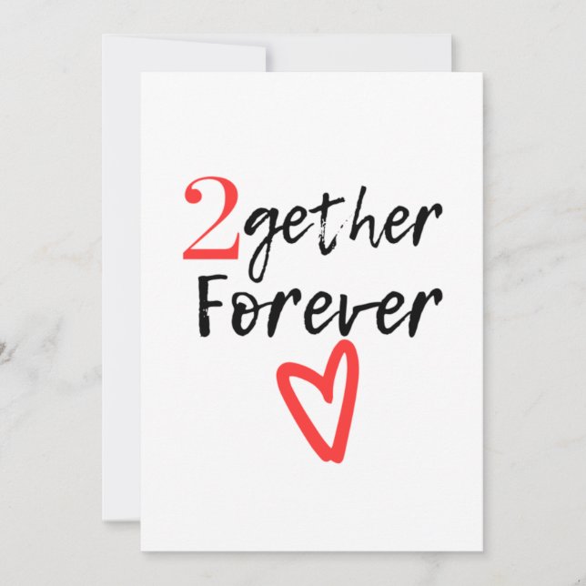 Tarjeta 2nd wedding anniversary (Anverso)