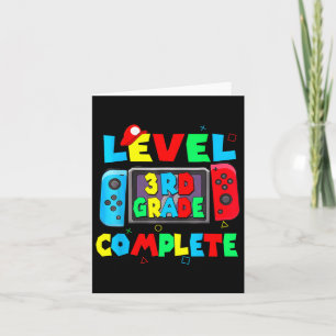Tarjeta 3º Grado Completado Último Día De Videojuego Escol