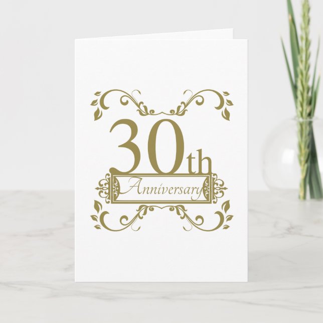 Tarjeta 30º Aniversario de Boda (Anverso)