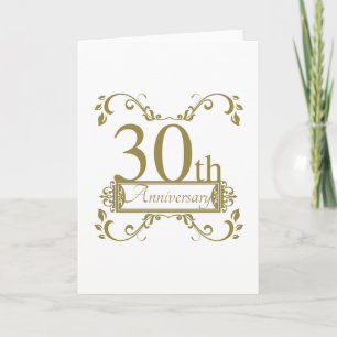 Tarjeta 30.º Aniversario Boda