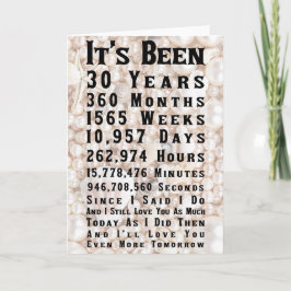 Tarjeta 30.º Aniversario de la Perla