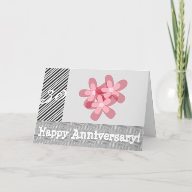 Tarjeta 30.º aniversario del boda (Anverso)